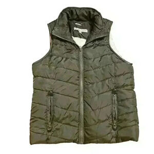 Indigo Saints Sherpa Lined Puffer Vest Size Large NWOT Hunter Green Casual